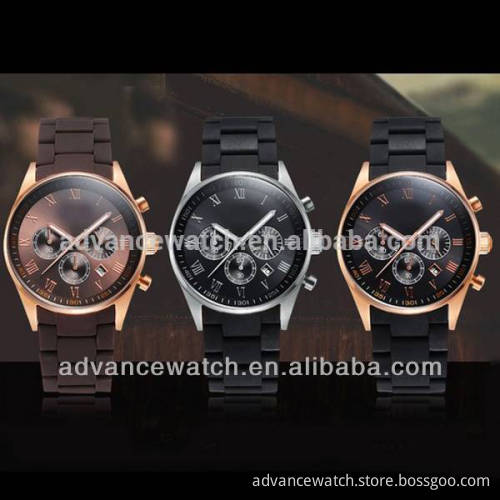 Best fashion stainless steel band chronograph men watches
